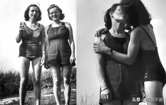 老照片：接吻的女同性恋，最美脊柱比赛的获胜者，被强吻的希特勒